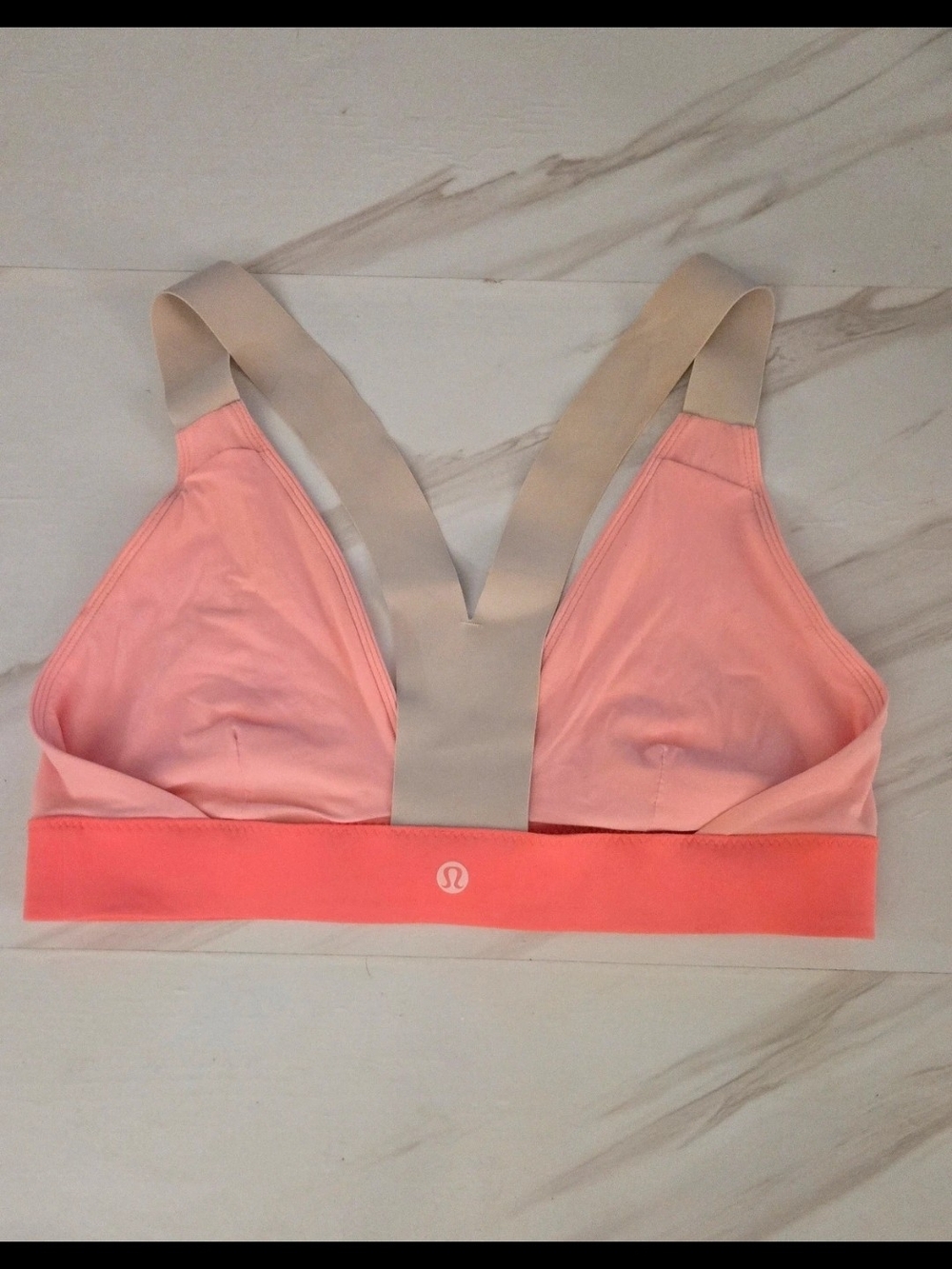 lululemon athletica 8/m Pink/peach Beige Light Support V-Back Sports Bra